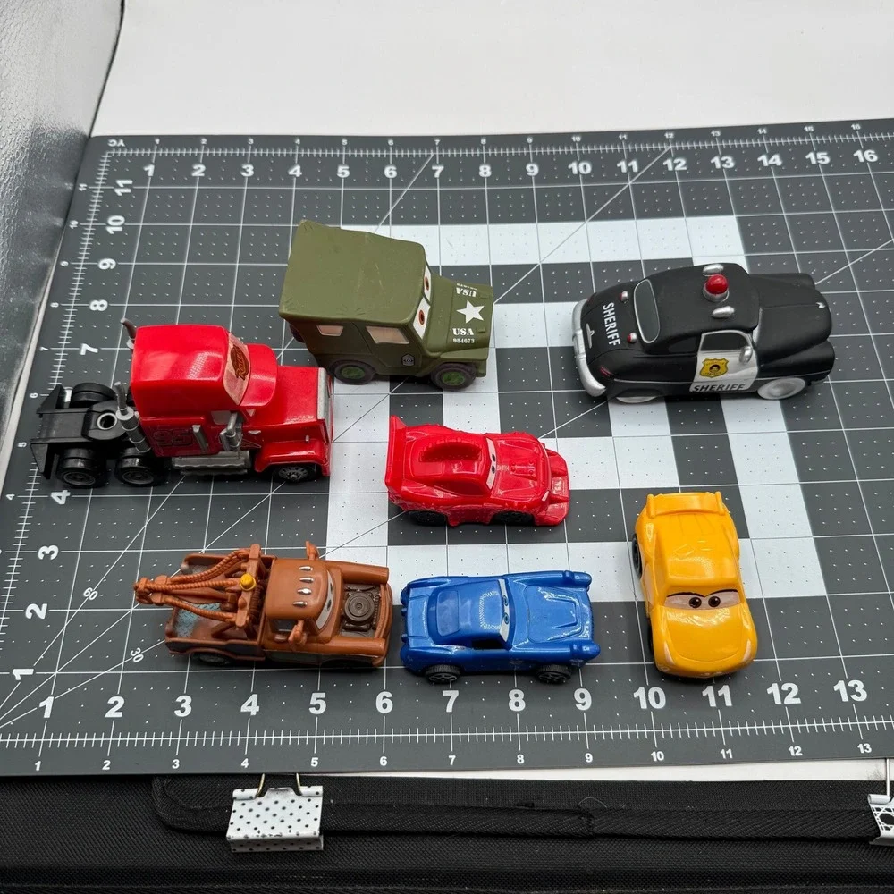 Disney Pixar Cars Toy Vehicle Lot Kids McQueen Mack Mater Sarge Sheriff Cruz